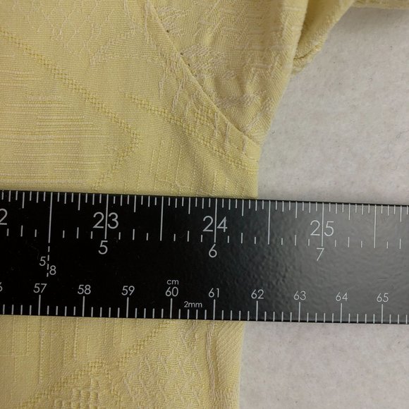 Jamaica Jaxx Men's Size X-Large Yellow Short Sleeve 100% Silk Button Up Shirt - Picture 5 of 11